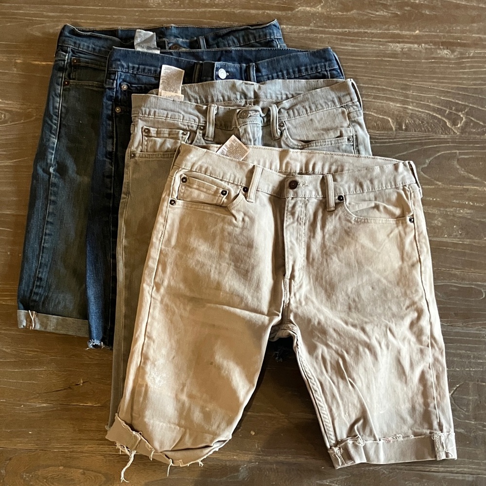 Levi's Men's Denim Shorts - Blue, Gray, Tan